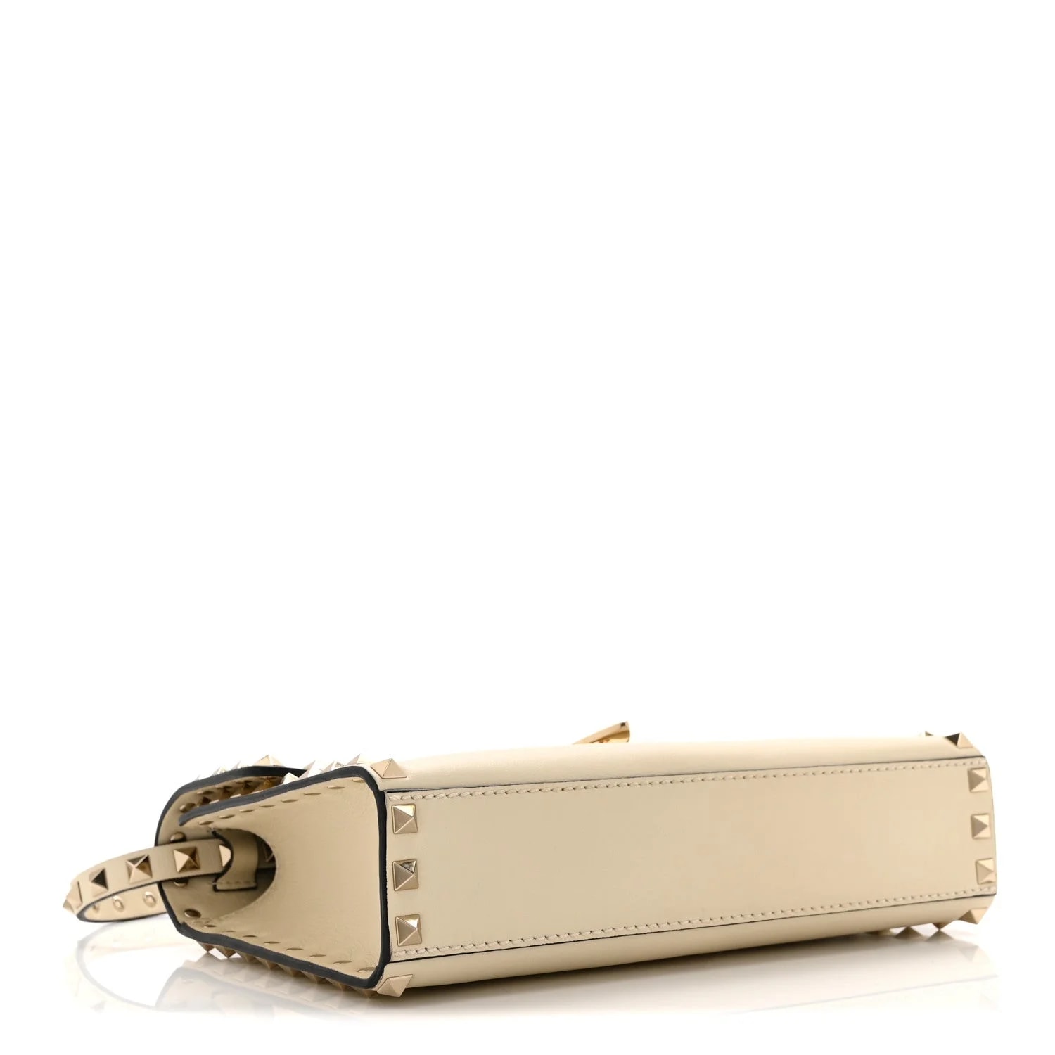 Vitello Medium Rockstud Flip Lock Crossbody Light 4