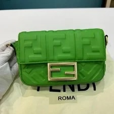 Fendi Baguette Mini Double F Embossed - Very Good #1J6ZK1L 3