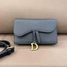 Dior — Dior Saddle Solid Color Flap Saddle Waist - Excellent #1PVX6TD — Handbag — resale