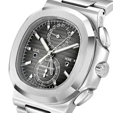Patek Philippe Nautilus 40MM Grey Index Hour Markers Dial Stainless Steel 3
