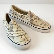 VANS — Vans Harry Potter Marauder’s Map Mischief Managed Slip on Shoes Size 9W 7.5M — Sneaker — resale