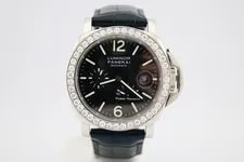 Panerai Luminor PAM 90 Power Reserve 44MM Stainless Diamond Encrusted 2