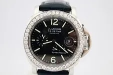 Panerai Luminor PAM 90 Power Reserve 44MM Stainless Diamond Encrusted 3