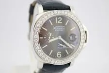 Panerai Luminor PAM 90 Power Reserve 44MM Stainless Diamond Encrusted 4