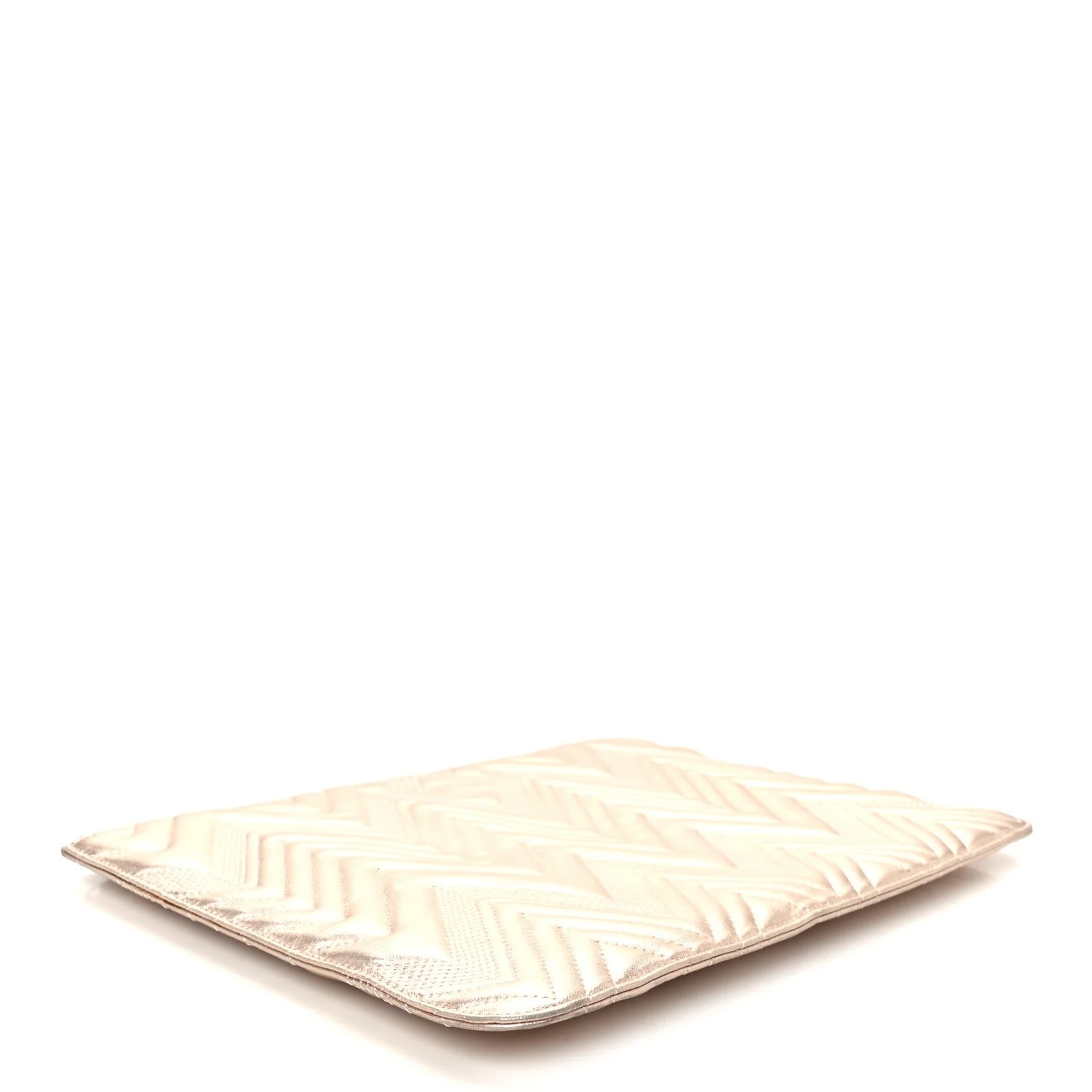 Metallic Chevron Medium Cosmetic Case Light 4