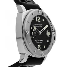 Panerai Luminor Submersible Steel Auto 44mm Black Rubber Strap PAM 24 3