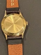 IWC Schaffhausen 18K Gold Brown Leather Strap Analog Cream Dial 2