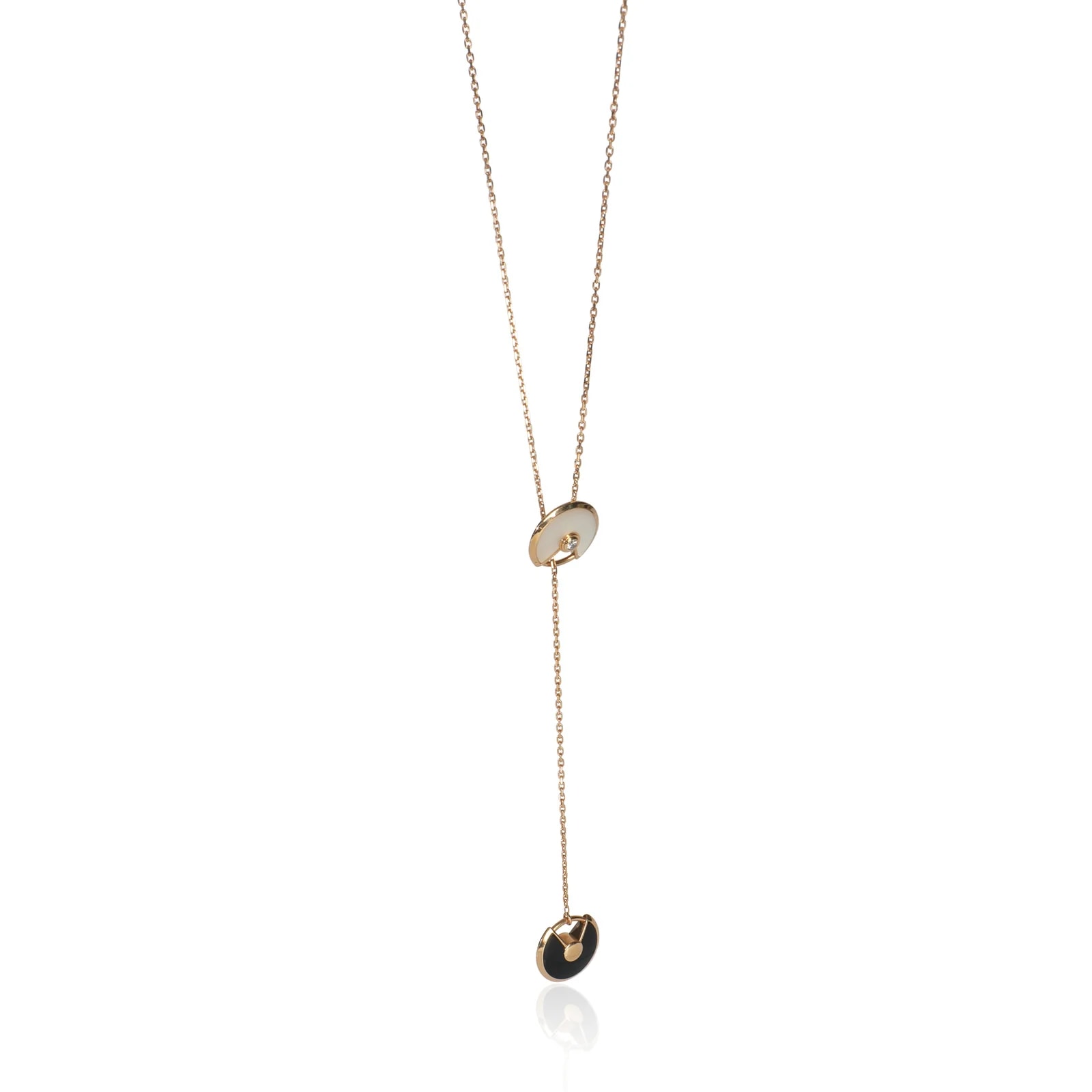 Cartier — Cartier Rose Gold Mother of Pearl and Amulette de Lariat 18k — Jewelry — resale