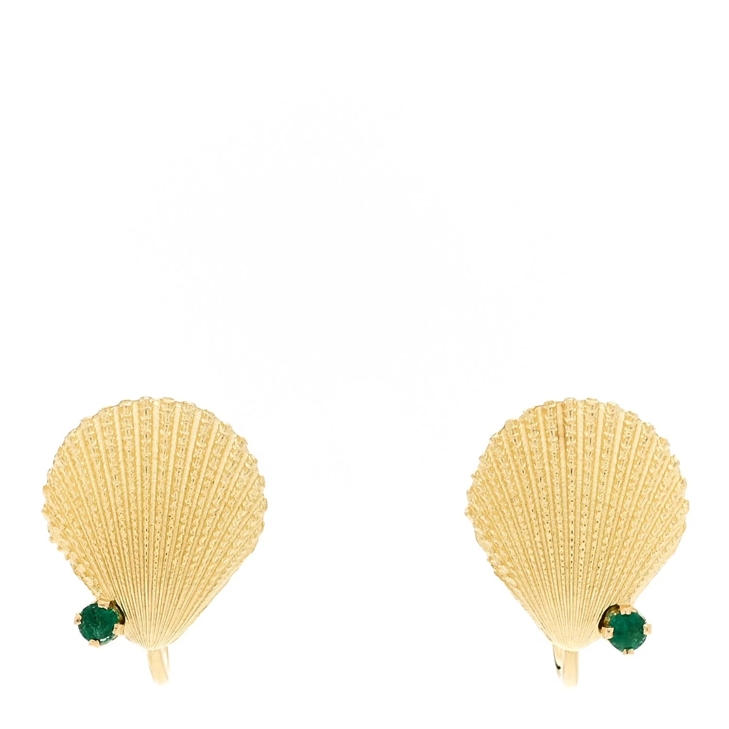 Tiffany & Co. — 18K Yellow Gold Seashell Screw Back — Jewelry — resale
