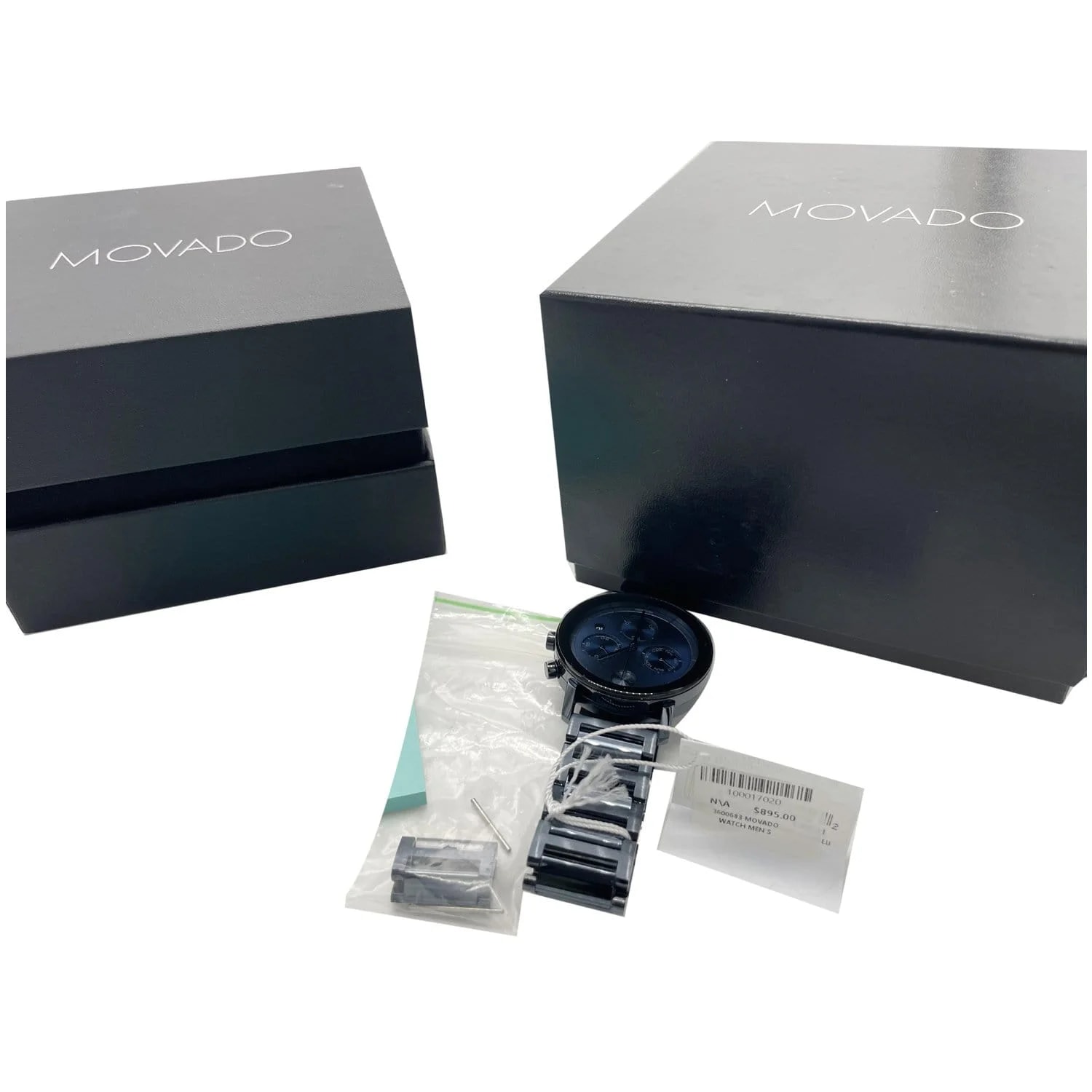 Movado Bold Evolution 3600683 Chronograph Quartz SS Blue Dial 42mm 2