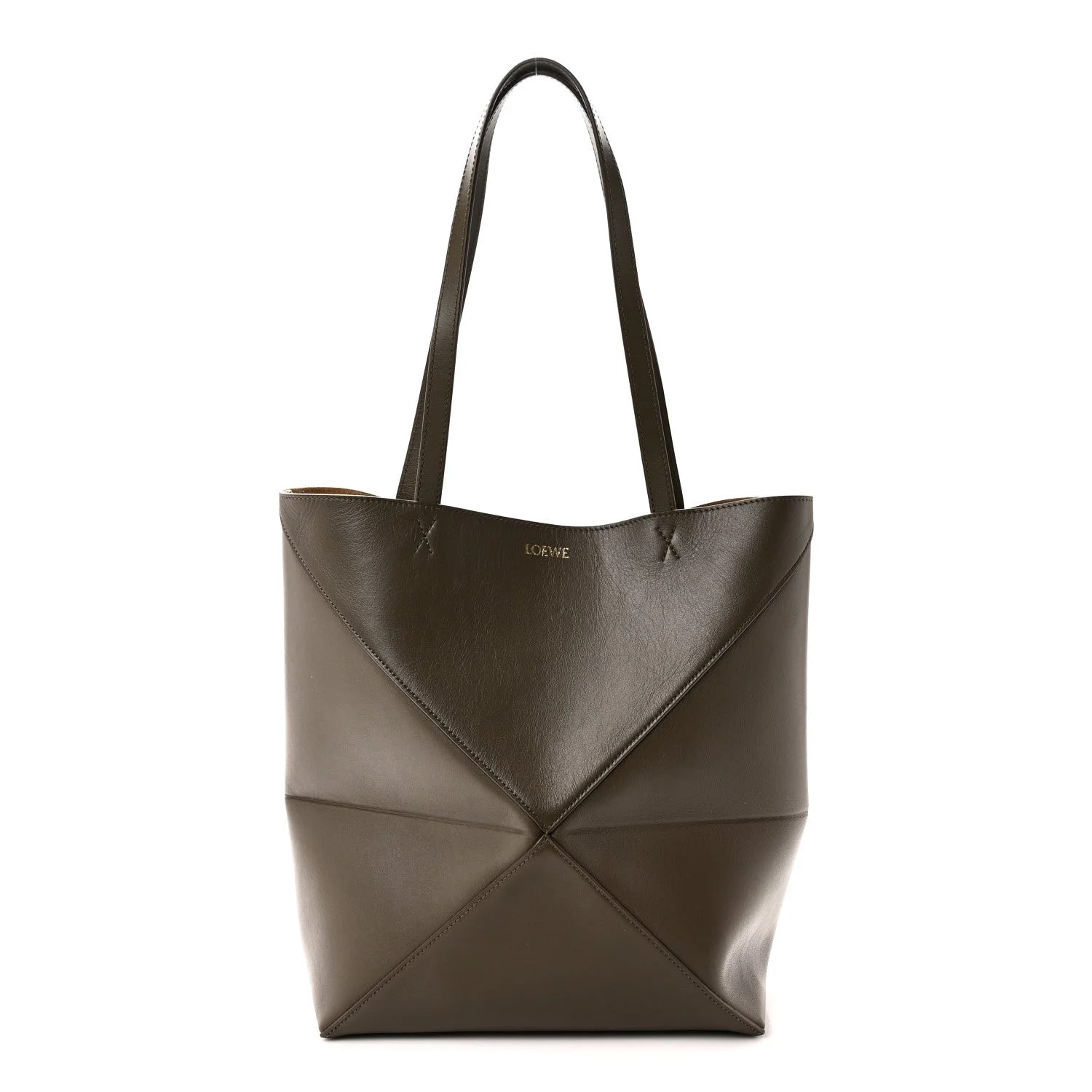 Loewe — Shiny Medium Puzzle Fold Dark — Handbag — resale