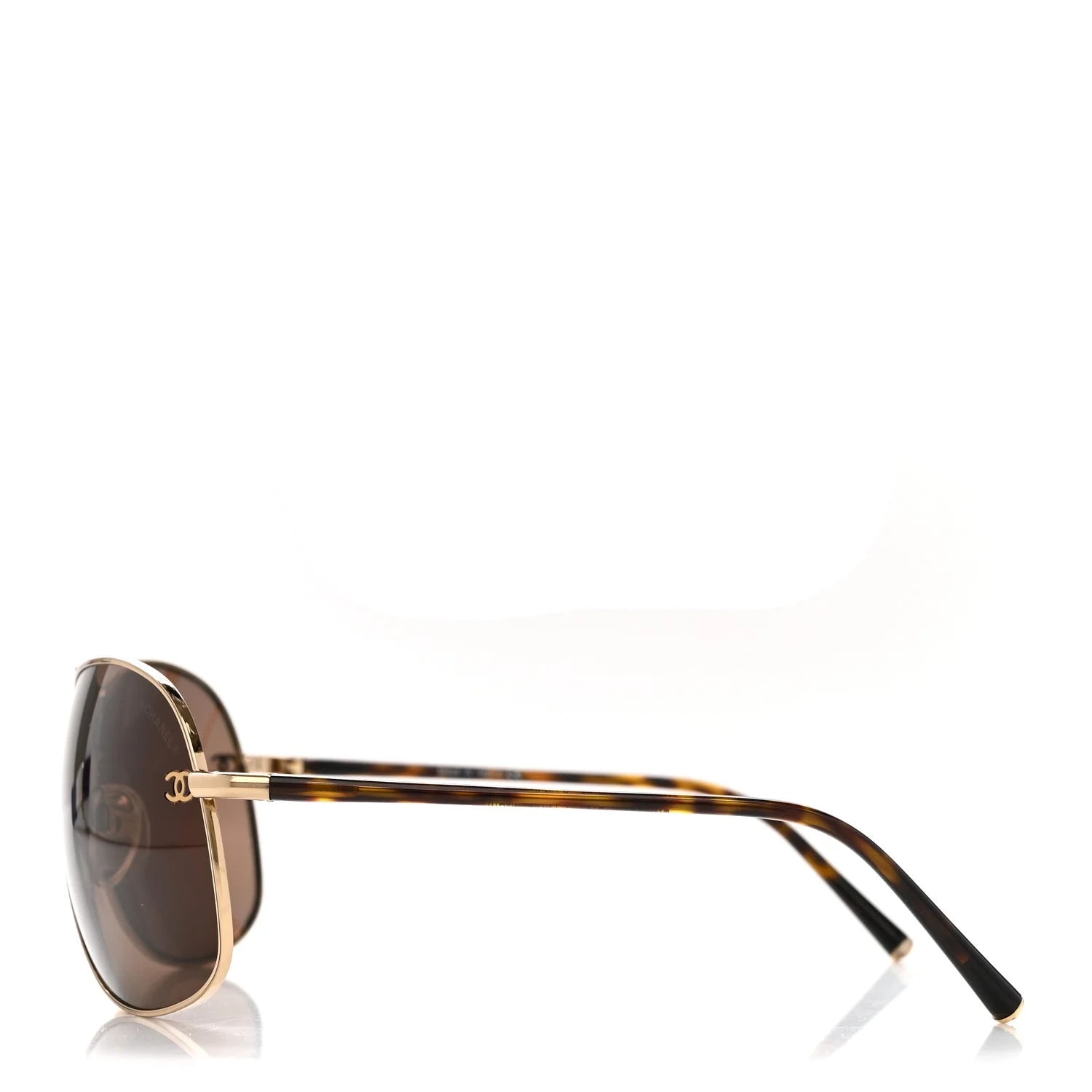 Metal CC Aviator Sunglasses 4193 Havana 3