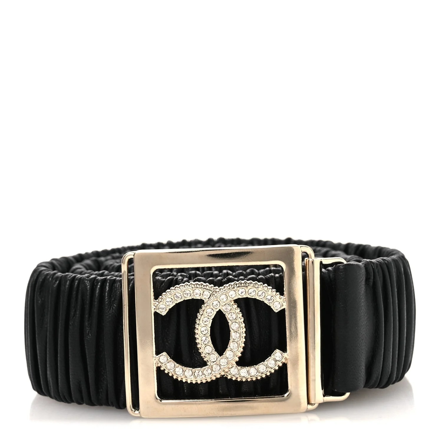 Chanel — Ruched CC Belt 75 30 — Accessory — resale