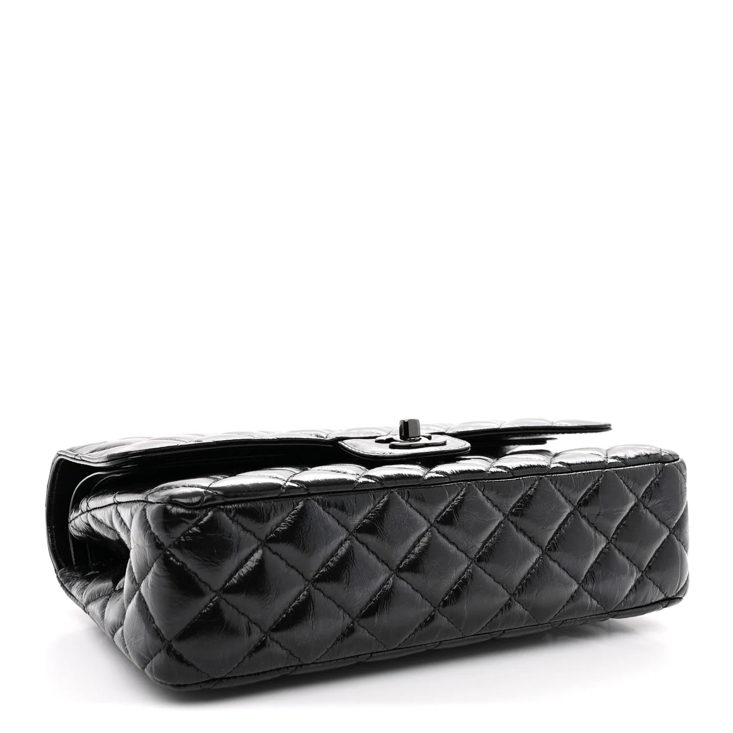 Shiny Crumpled Medium Double Flap So 4