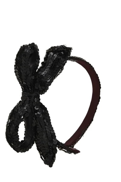 Chanel — Sequin Bow Headband — Accessory — resale