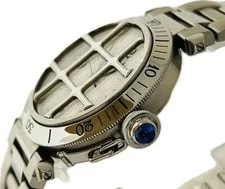 Cartier Pasha Grid W31040H3 2379 Stainless Steel 38mm Silver Dial #WJW189 4