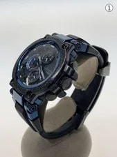 Casio Solar G Shock Analog Stainless BLU BLK SS From Japan 2