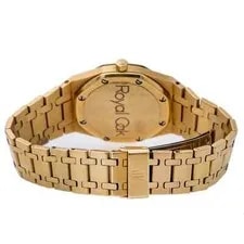 Audemars Piguet Royal Oak 33mm Black Dial Yellow Gold Bracelet - 67600BA 4