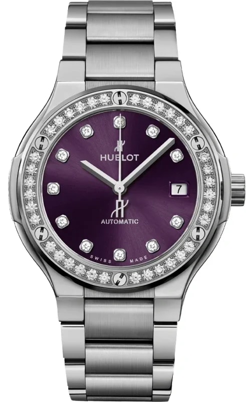 Worldofluxuryus — Hublot Classic Fusion Titanium & Diamonds Lady's — Watch — resale