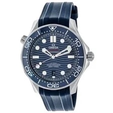 Omega Seamaster Diver 42mm White Dial Blue Rubber Strap 210.32.42.20.04.002 3
