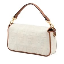 Fendi Embroidered Baguette Satchel 2
