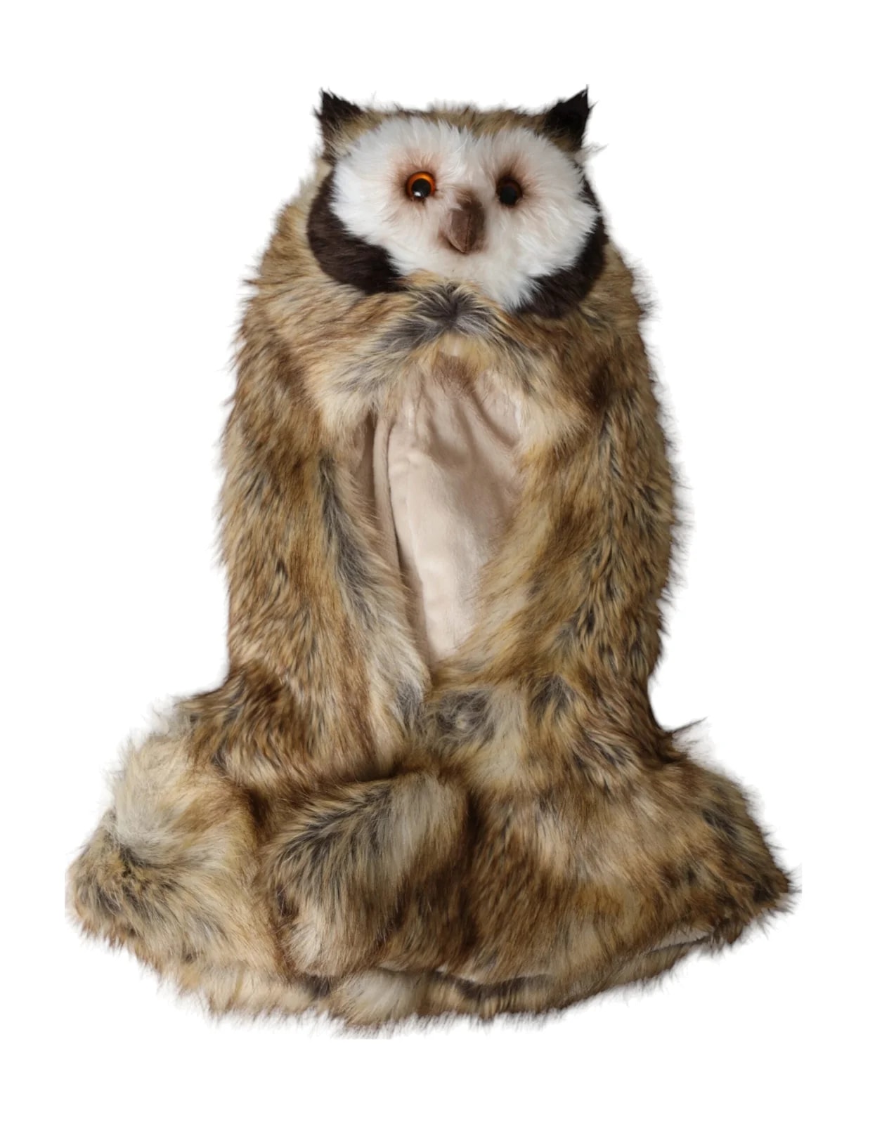 Dolce & Gabbana Owl Faux Fur Whole Head Cap Hat 4