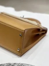 Auth Hermès Kelly 32 Sellier 37 PHW Daily 4