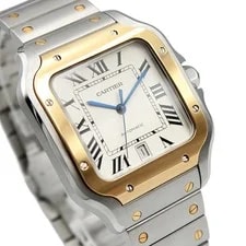 Cartier Santos de LM WSSA0018 W2SA0006 39.8mm White Dial #TGW050 2