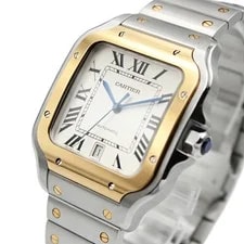 Cartier Santos de LM WSSA0018 W2SA0006 39.8mm White Dial #TGW050 3