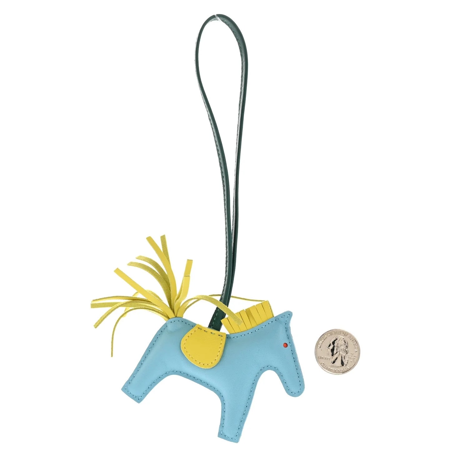 Milo Grigri Rodeo Horse Bag Charm Celeste Malachite 2