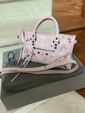 Balenciaga LE City Small Petal Sticker Satchel Crossbody 2