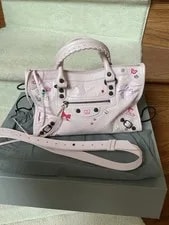 Balenciaga LE City Small Petal Sticker Satchel Crossbody 3