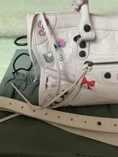 Balenciaga LE City Small Petal Sticker Satchel Crossbody 4