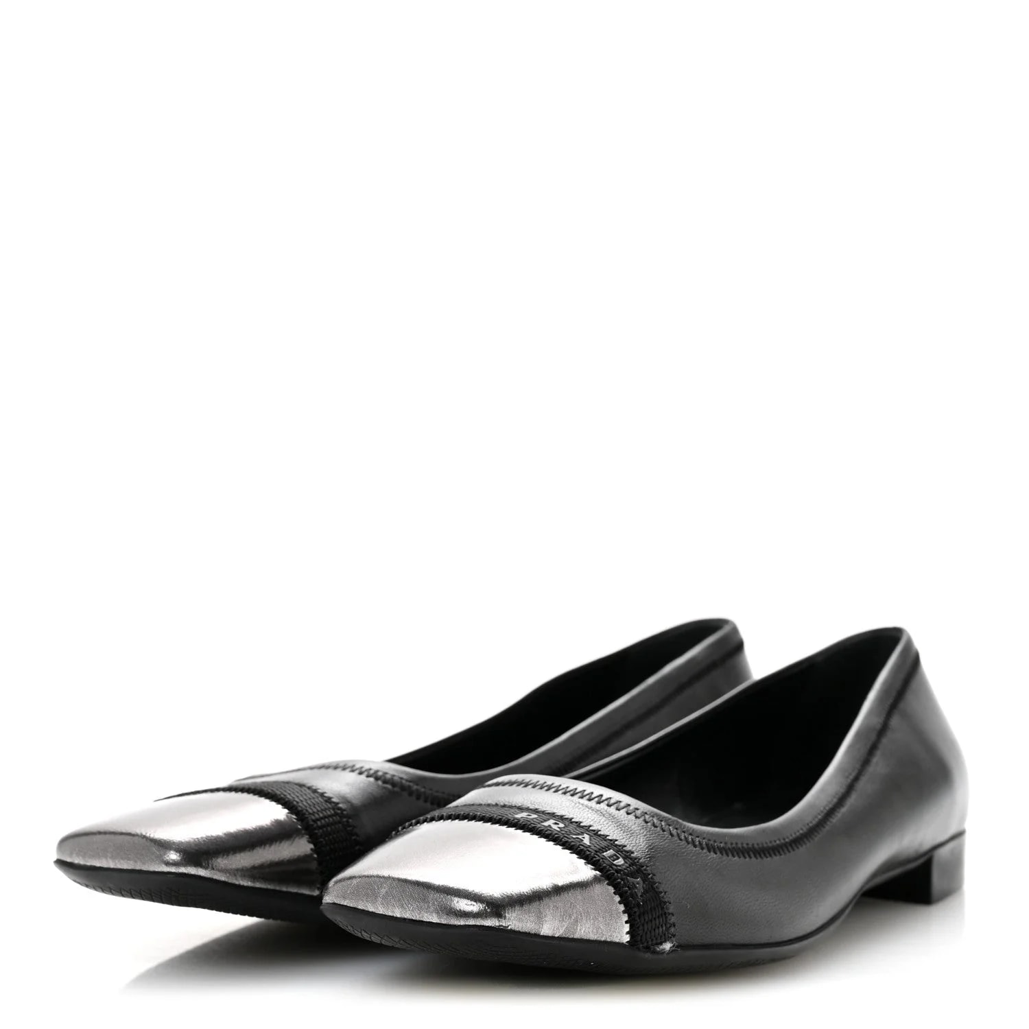 Metallic Square Toe Ballerina 35.5 4