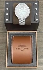 Breitling Super Avenger, A13370 Mother of Pearl Dial, Diamond Everything! 20TCW+