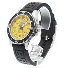 Breitling Superocean 42 A17366 42mm SS Yellow Dial Automatic #C5502 2