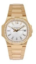 Patek Philippe Nautilus 18k Rose Gold & Diamond B/P '12 7010/1R 2