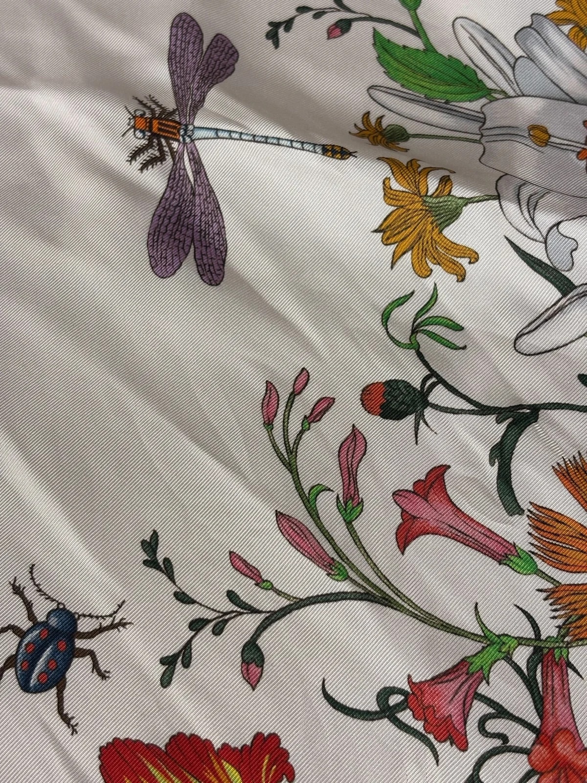 Gucci Flora Printed Twill Carre Scarf 4
