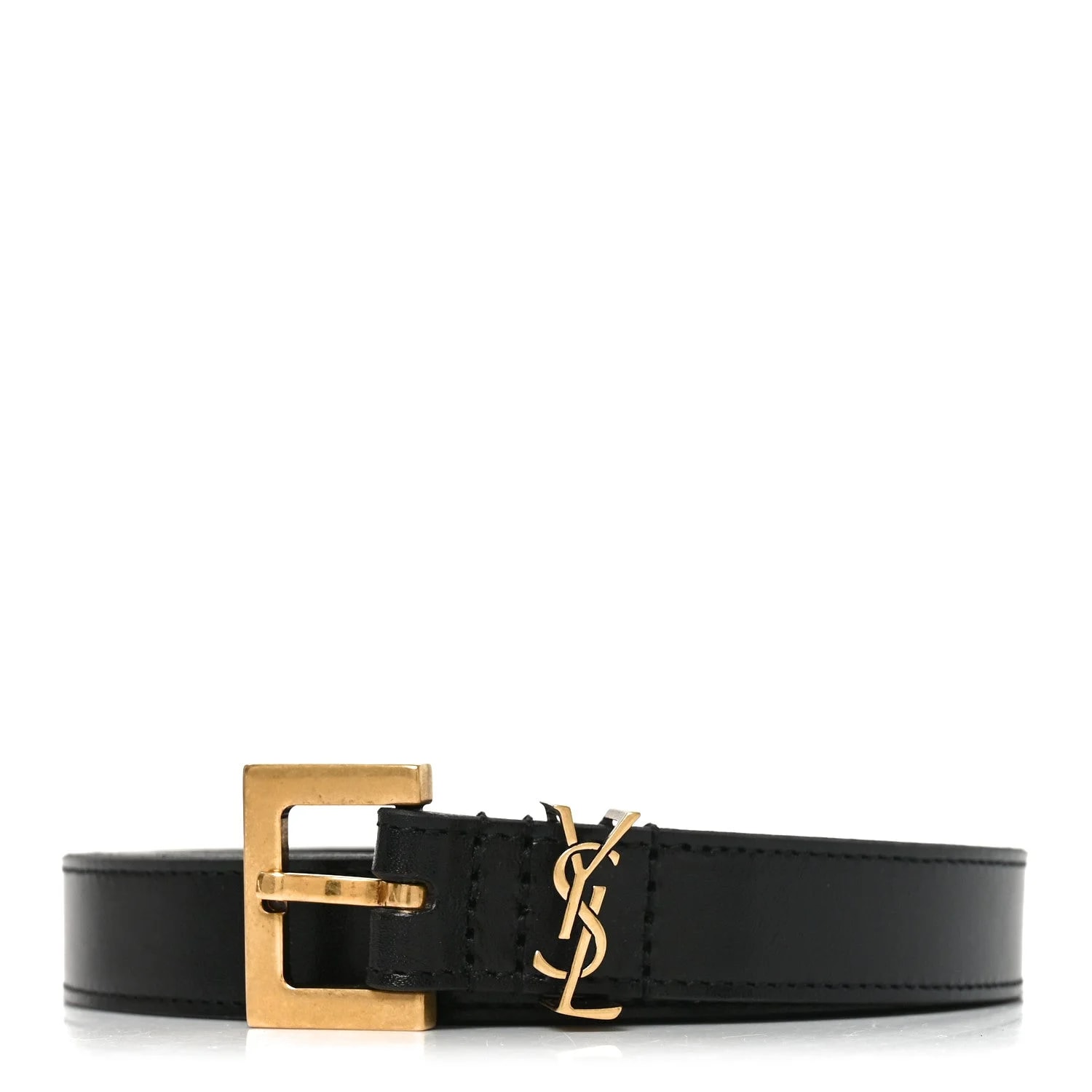 Saint Laurent — Vegetable Tanned Cassandre Belt 85 34 — Accessory — resale