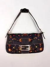 Fendi — Fendi Baguette 2000 Ricami Beaded Flowers — Handbag — resale