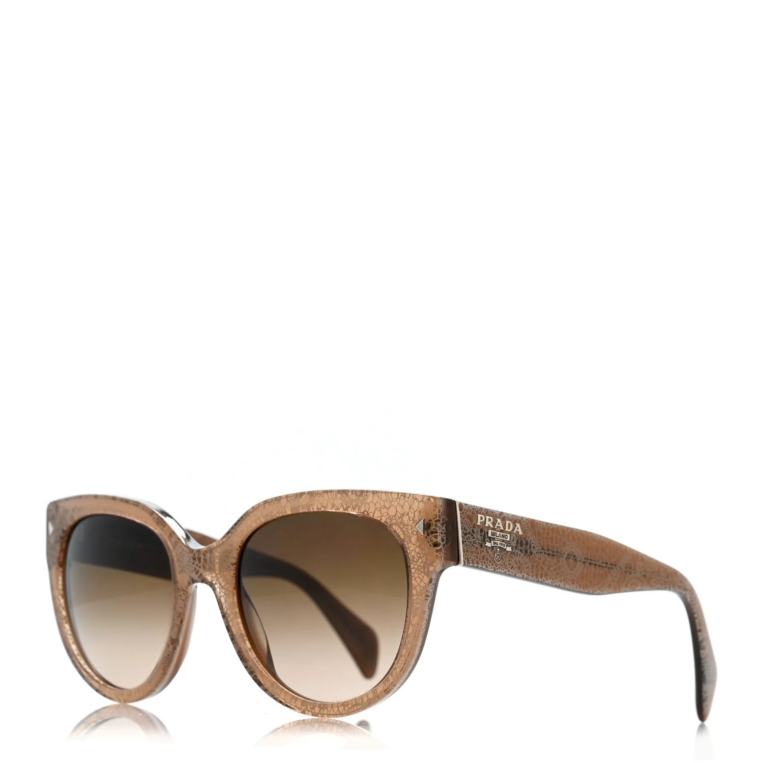 Prada — Acetate Lace Round Sunglasses SPR 17O — Accessory — resale
