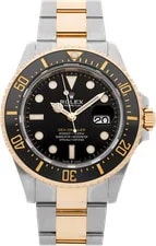 Rolex — Rolex Sea-Dweller 126603 Gold and Silver Oyster Bracelet With Black Bezel — Watch — resale