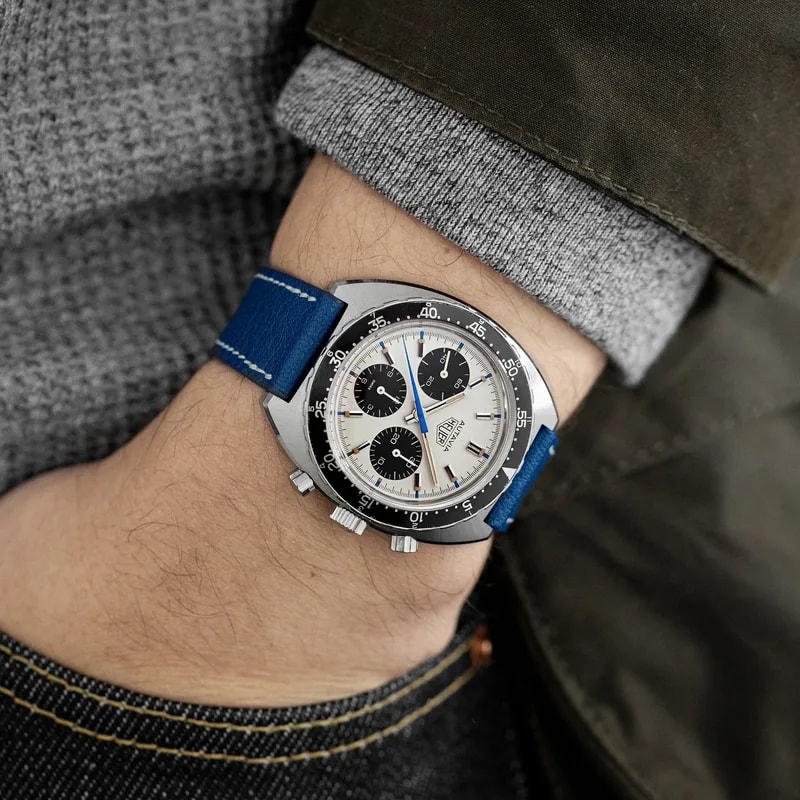 1970s Heuer Autavia "Siffert Colors" Ref. 73663 2