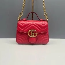 Gucci — Gucci GG Marmont Logo Messenger Chain #10L8 — Handbag — resale