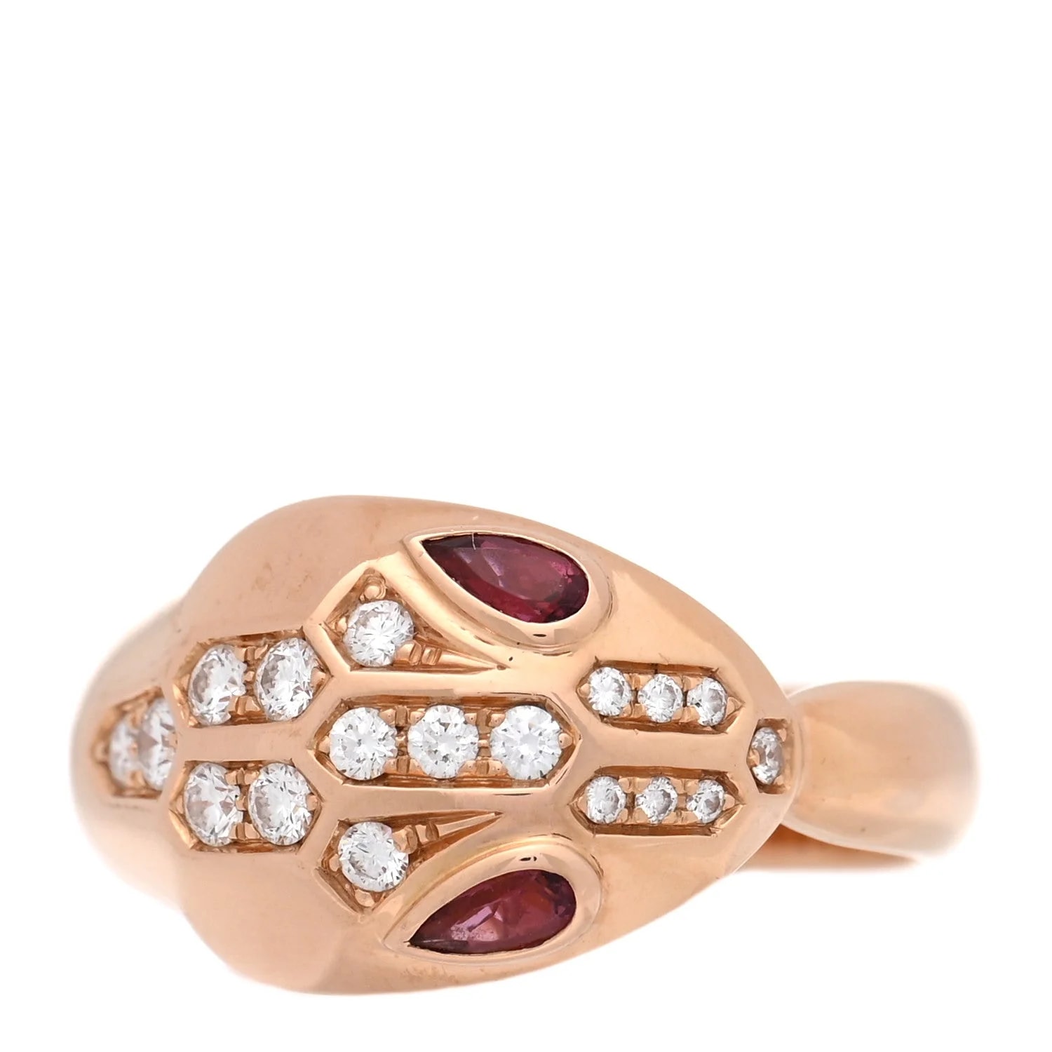 Bulgari — 18K Rose Gold Rubellite Serpenti Seduttori 54 7 — Jewelry — resale