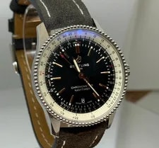 Breitling Navitimer 41mm Chronometer Black Dial Stainless Steel Automatic Box 2