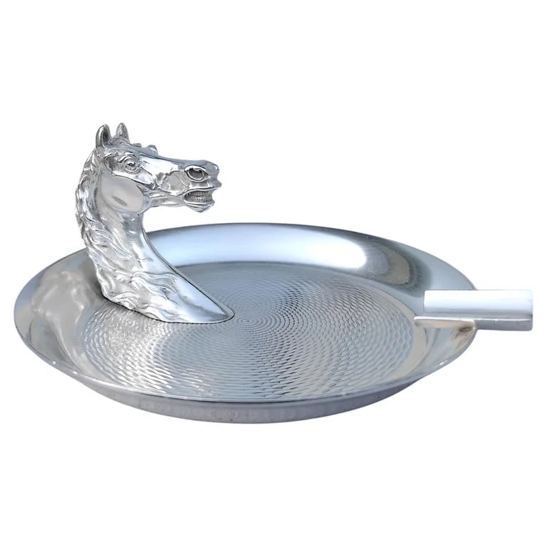 Hermès — Hermès Guilloche Horse Head Ashtray By Ravinet d'Enfert — decorative_object — resale