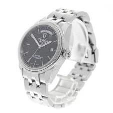 Tudor Glamour Date-day 56000 39mm SS Black #C22052 2