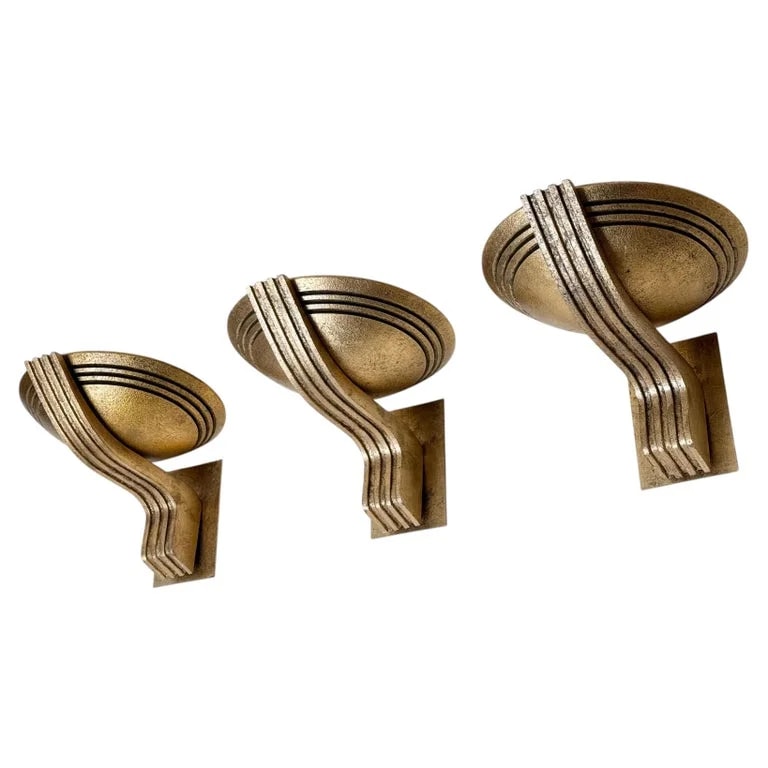 Bernd Beisse ‘Olympia’ Wall in – Sculptural Art Deco Design — lighting — resale