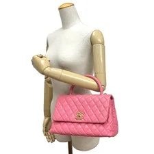 Chanel 2 Way Matelasse Top Handle Flap Coco A92990 439243 3